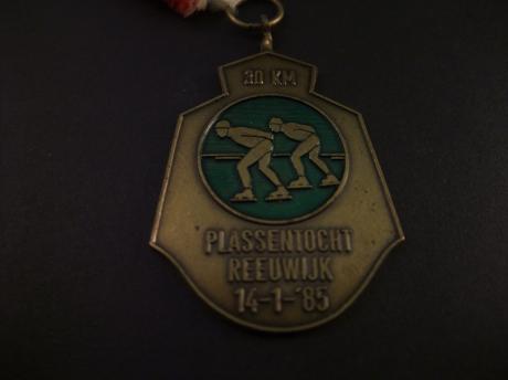 Plassentocht Reeuwijk schaatstocht 14-01-85 ( 20 km )